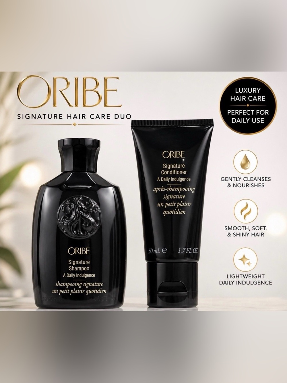 Oribe Signature Shampoo and Conditioner Set Travel Size